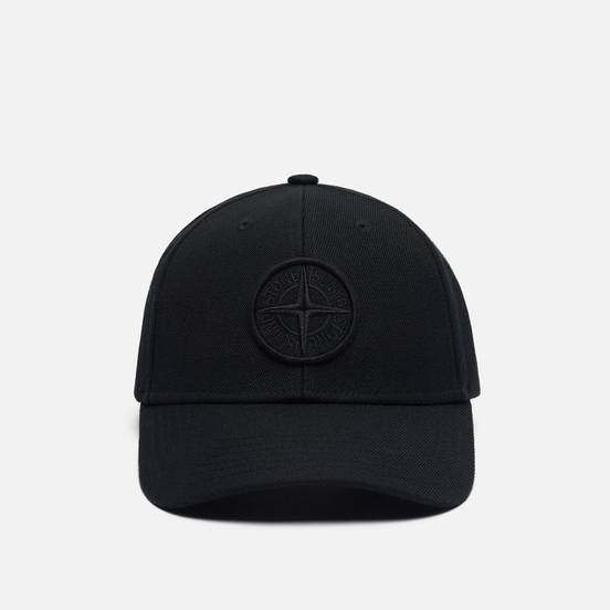 Кепка Stone Island Six Panel Wool/Polyester Gabardine Black