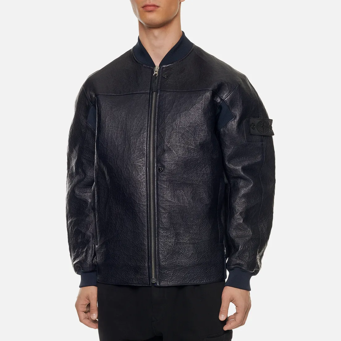 Stone Island Shadow Project Мужская куртка бомбер FSDX Dyneema Fused Leather