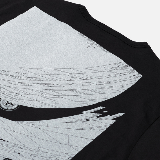 Мужская футболка Stone Island Shadow Project 7319 CXADO Print Back Black
