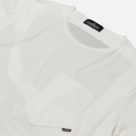 Мужская футболка Stone Island Shadow Project 7319 CXADO Print Back Natural White