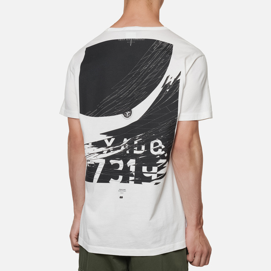 Мужская футболка Stone Island Shadow Project 7319 CXADO Print Back Natural White