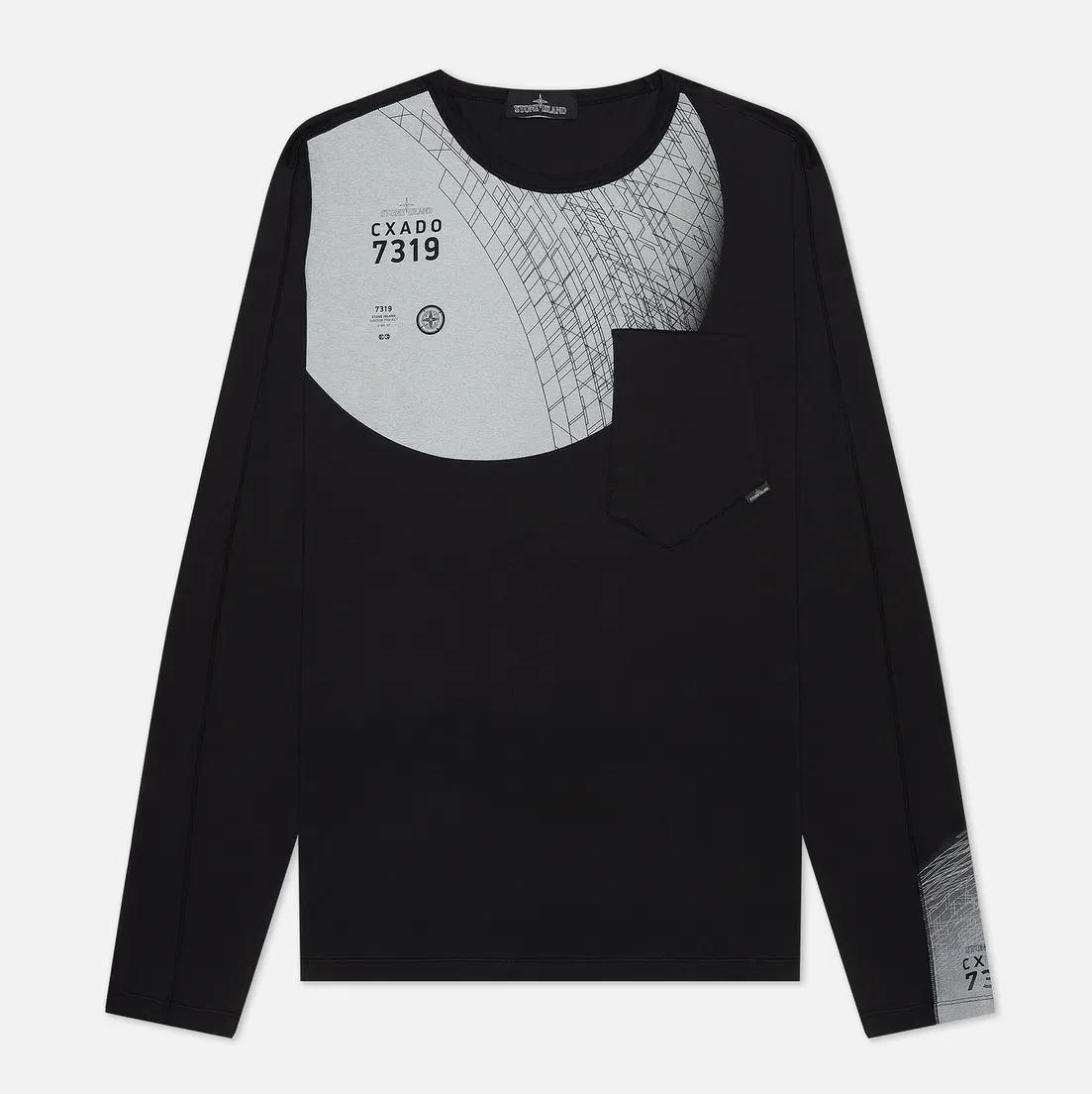 Stone Island Shadow Project Мужской лонгслив 7319 CXADO Print Front
