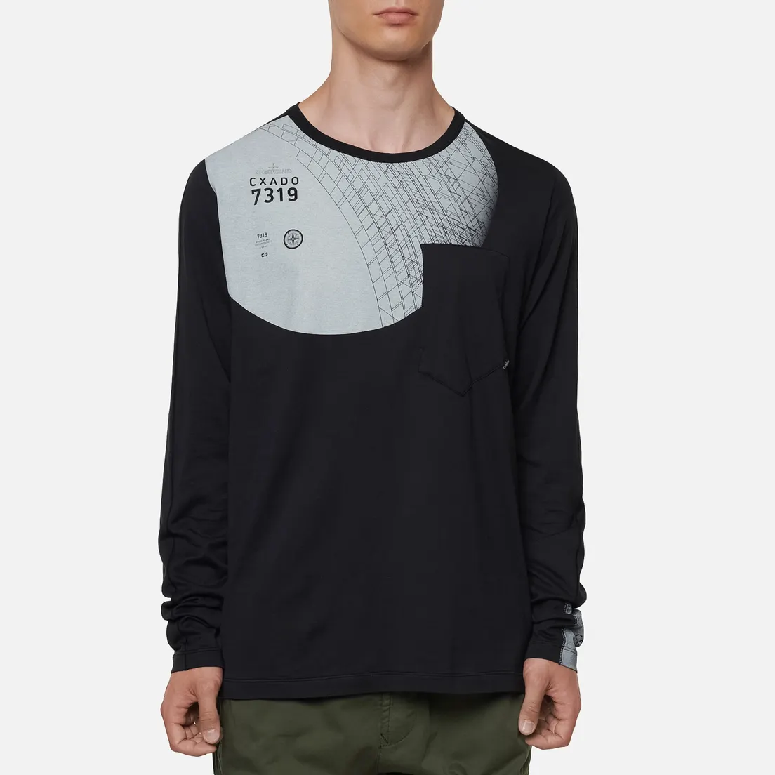 Stone Island Shadow Project Мужской лонгслив 7319 CXADO Print Front