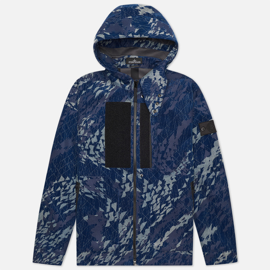 Мужская куртка Stone Island Shadow Project Corrosion Print Cord 3L Indigo