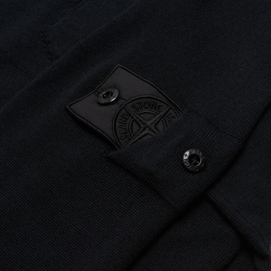 Мужской свитер Stone Island Shadow Project Crew Neck Catch Pocket Black
