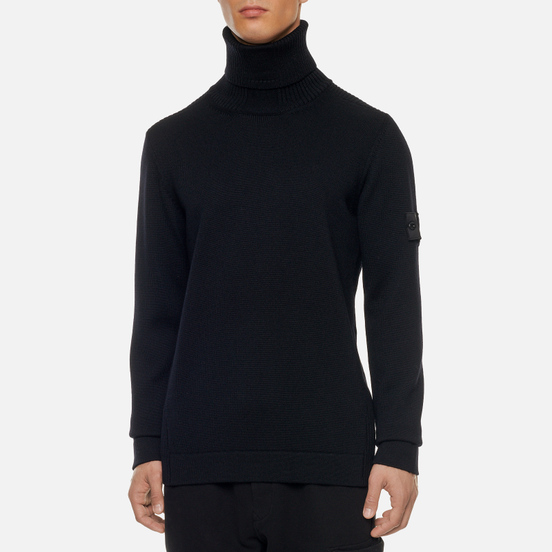 Мужской свитер Stone Island Shadow Project Lana Wool Roll Neck Black