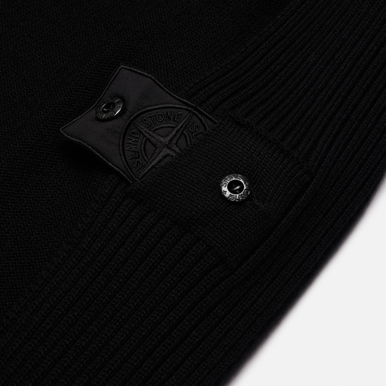 Мужской свитер Stone Island Shadow Project Lana Wool Popover Hoodie Black