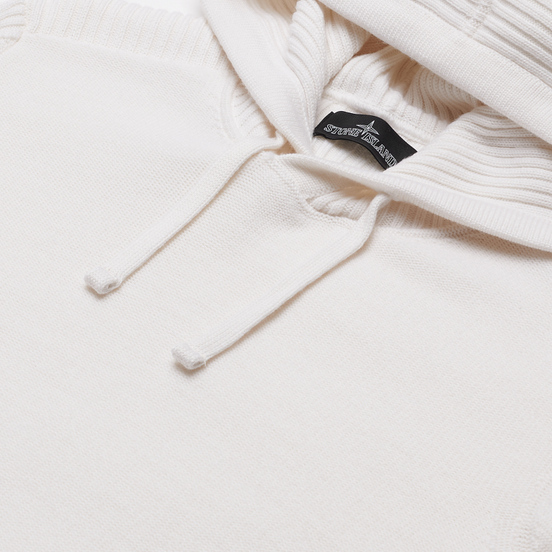 Мужской свитер Stone Island Shadow Project Lana Wool Popover Hoodie Natural White