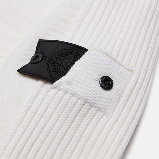 Мужской свитер Stone Island Shadow Project Lana Wool Popover Hoodie Natural White