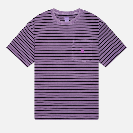 Мужская футболка Liberaiders Pigment Dyed Striped, цвет фиолетовый, размер L Liberaiders®
