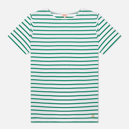Мужская футболка Armor-Lux Heritage Mariniere Hoedic, цвет зелёный, размер S