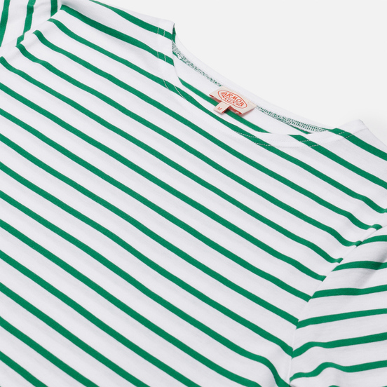 Мужская футболка Armor-Lux Heritage Mariniere Hoedic White/Billard Green