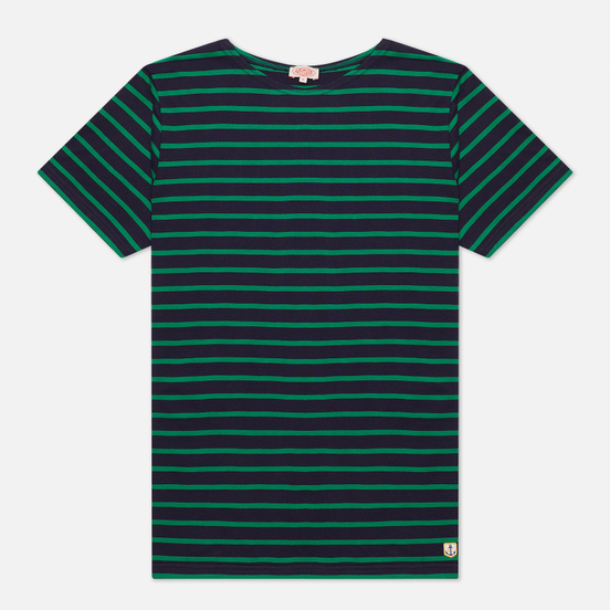 Мужская футболка Armor-Lux Heritage Mariniere Hoedic Navire Navy/Billard Green