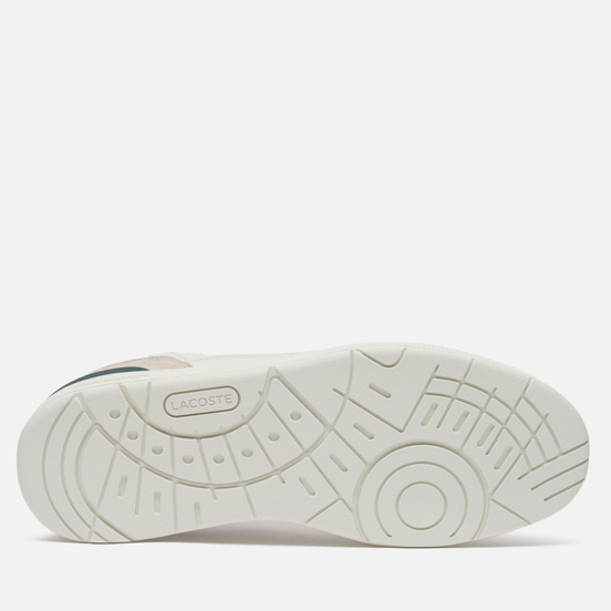 Мужские кроссовки Lacoste T-Clip Leather And Suede Off White/Dark Green