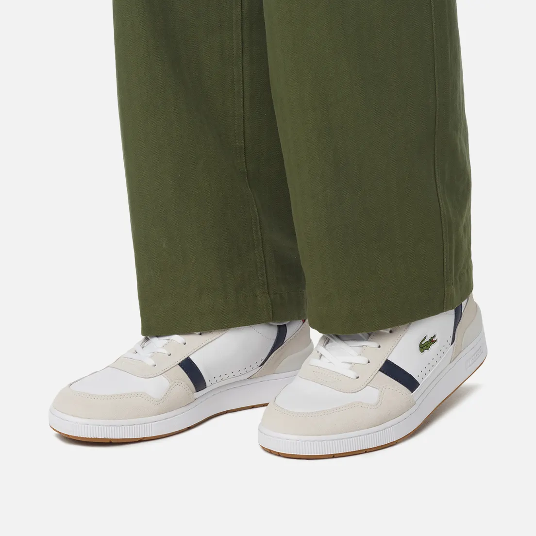 Lacoste Мужские кроссовки T-Clip Tricolour Leather/Suede