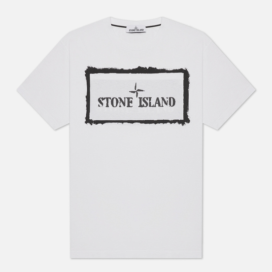 Мужская футболка Stone Island Stencil One White