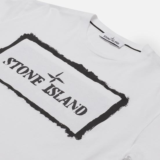 Мужская футболка Stone Island Stencil One White
