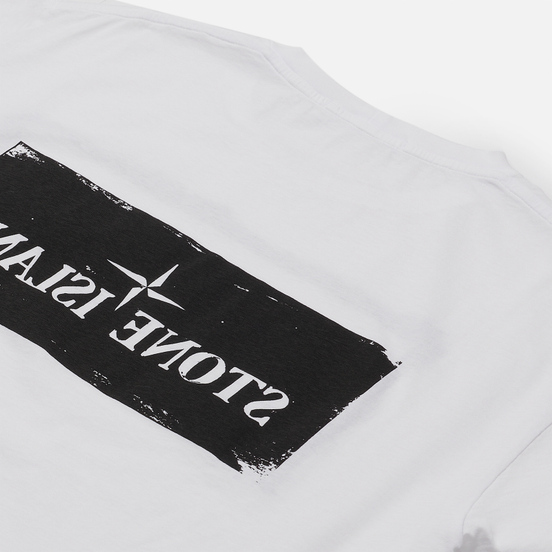 Мужская футболка Stone Island Stencil One White