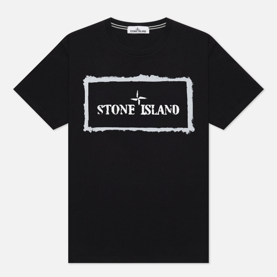 Мужская футболка Stone Island Stencil One Black
