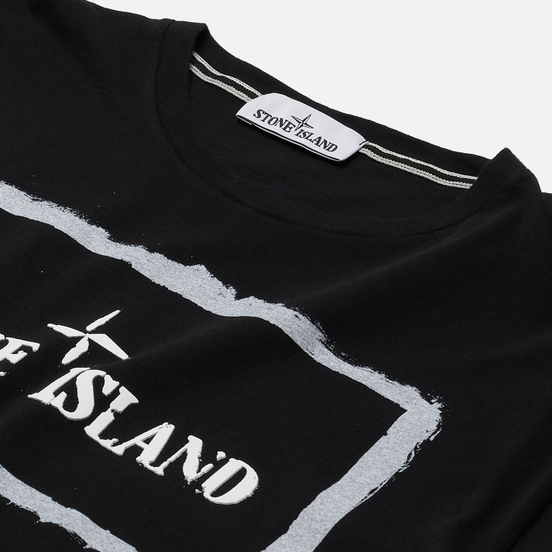 Мужская футболка Stone Island Stencil One Black