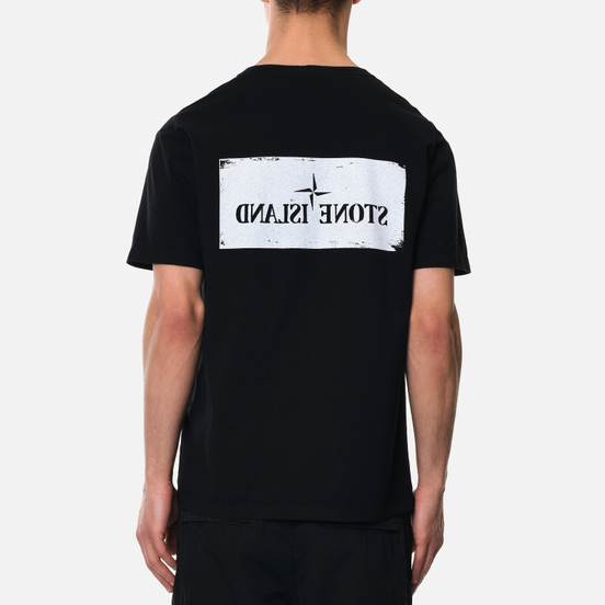 Мужская футболка Stone Island Stencil One Black