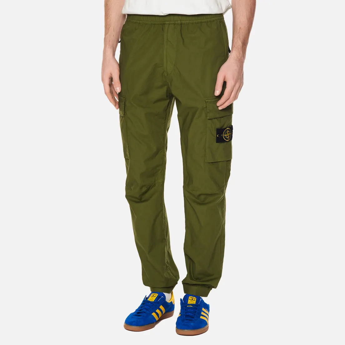 Stone Island Мужские брюки Stretch Cotton Tela Paracadute Garment Dyed