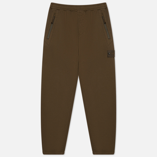 Мужские брюки Stone Island Ghost Piece Stretch Cotton Wool Satin Military Green