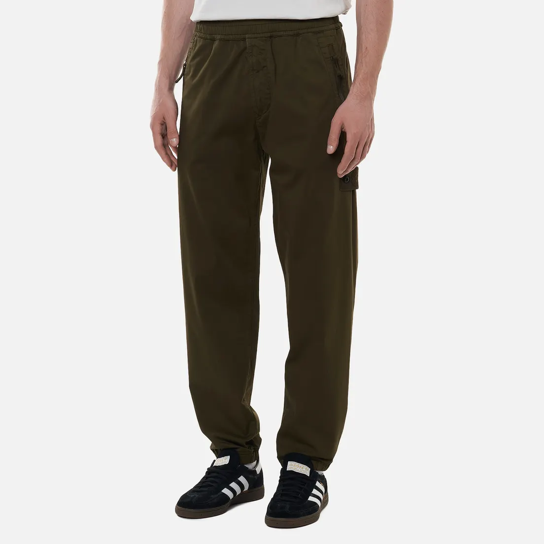 Stone Island Мужские брюки Ghost Piece Stretch Cotton Wool Satin