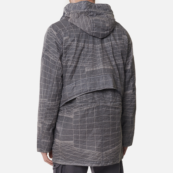 Мужская куртка парка Stone Island Reflective Grid Lamy-TC Pewter Grey