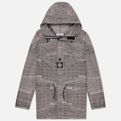 Мужская куртка парка Stone Island Reflective Grid Lamy-TC Pewter Grey