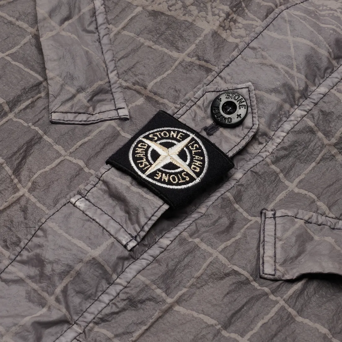 Stone Island Мужская куртка парка Reflective Grid Lamy-TC