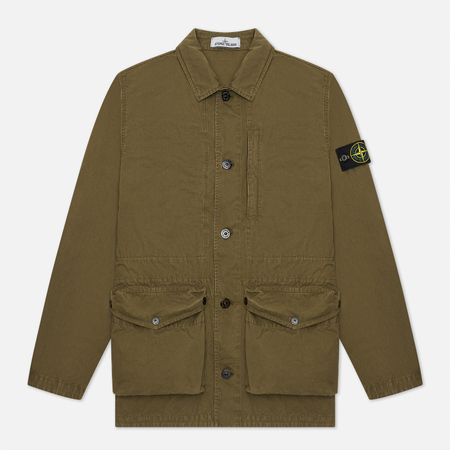 Мужская куртка Stone Island Brushed Cotton Canvas OLD цвет оливковый размер L 24600₽