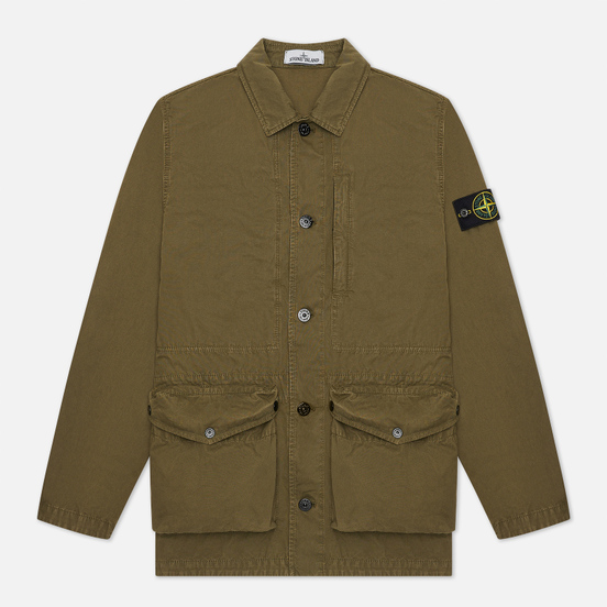 Мужская куртка Stone Island Brushed Cotton Canvas OLD Olive Green