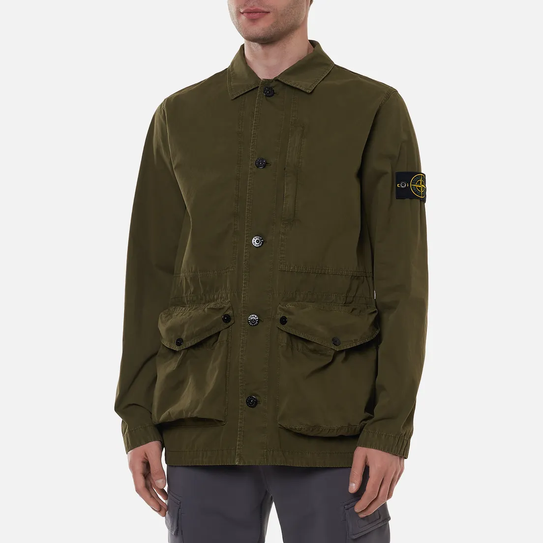 Stone Island Мужская куртка Brushed Cotton Canvas OLD