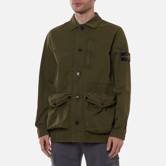 Мужская куртка Stone Island Brushed Cotton Canvas OLD Olive Green