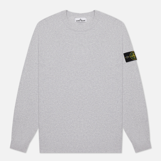 Мужской свитер Stone Island Crew Neck Light Raw Cotton Dust Melange