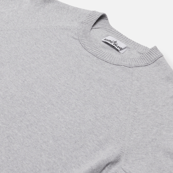 Мужской свитер Stone Island Crew Neck Light Raw Cotton Dust Melange