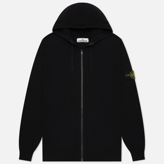Мужской свитер Stone Island Hooded Cardigan Black