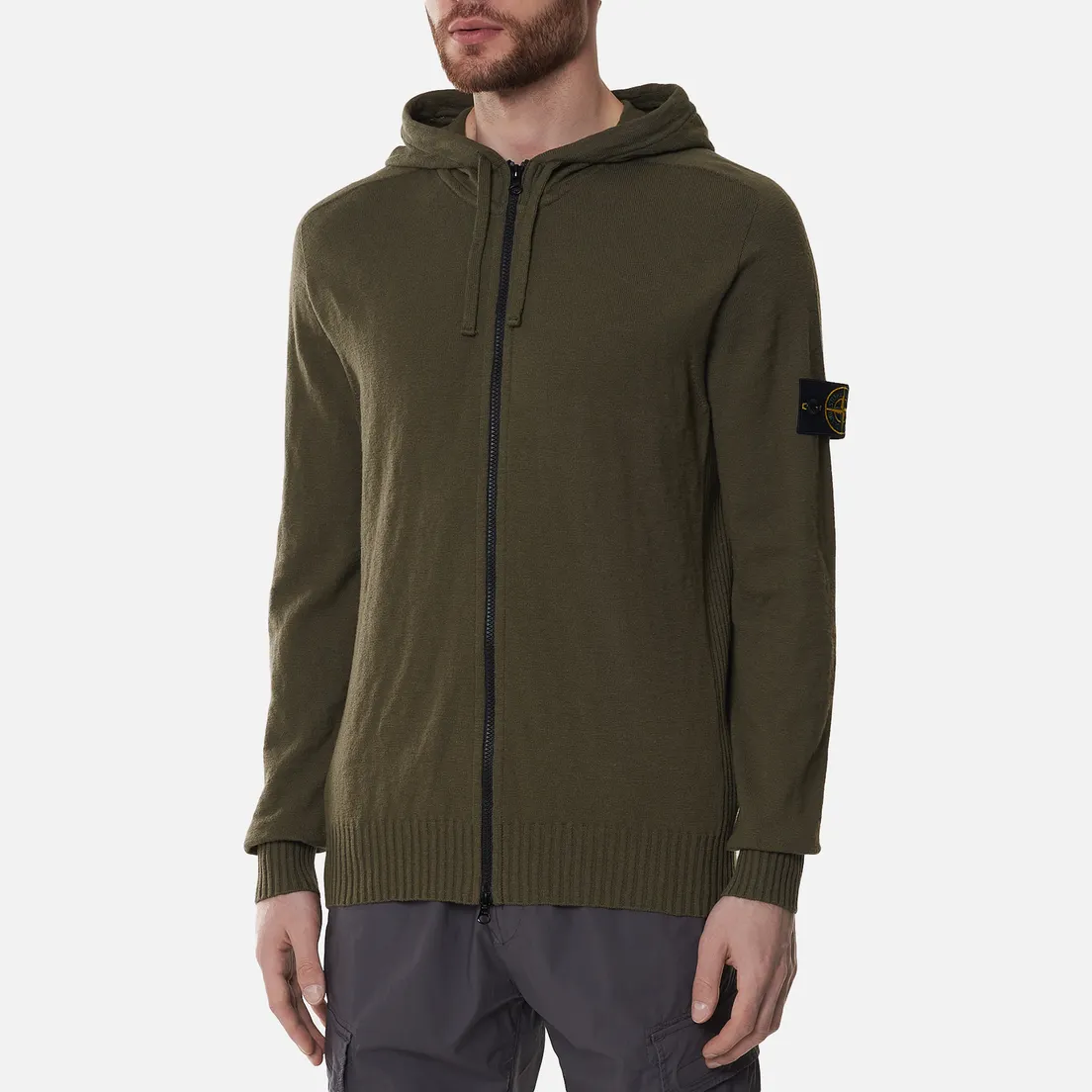 Stone Island Мужской свитер Hooded Cardigan