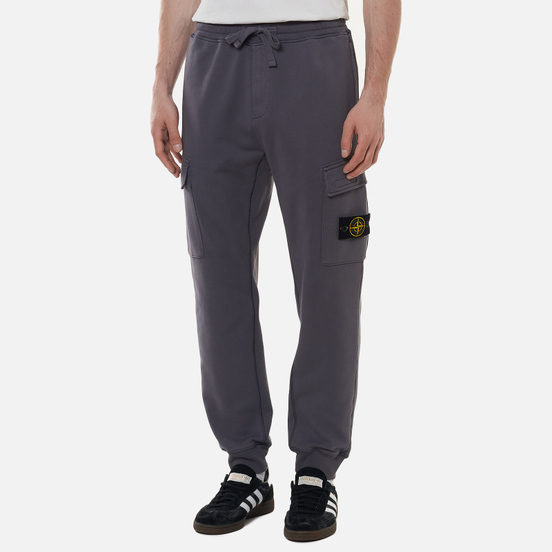 Мужские брюки Stone Island Cargo Cotton Fleece Regular Fit Pewter Grey