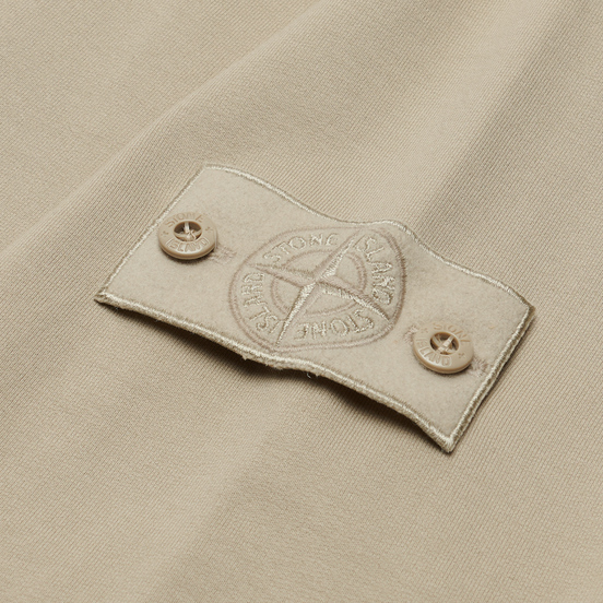 Мужская толстовка Stone Island Ghost Piece Hoodie Cotton Stretch Fleece Beige