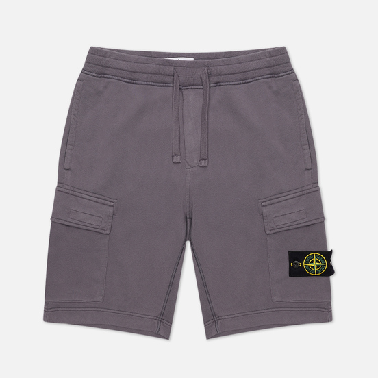 Мужские шорты Stone Island Cargo Bermuda Fleece Regular Fit Pewter Grey