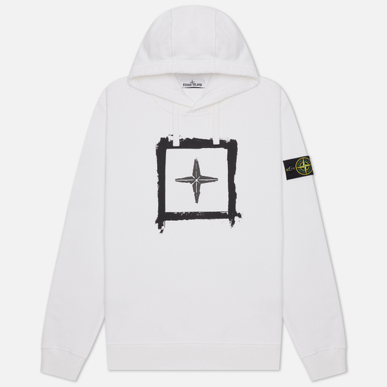 Мужская толстовка Stone Island Stencil Print White