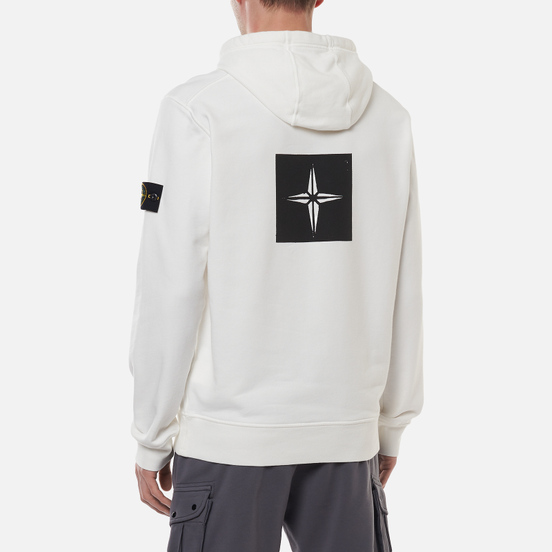 Мужская толстовка Stone Island Stencil Print White