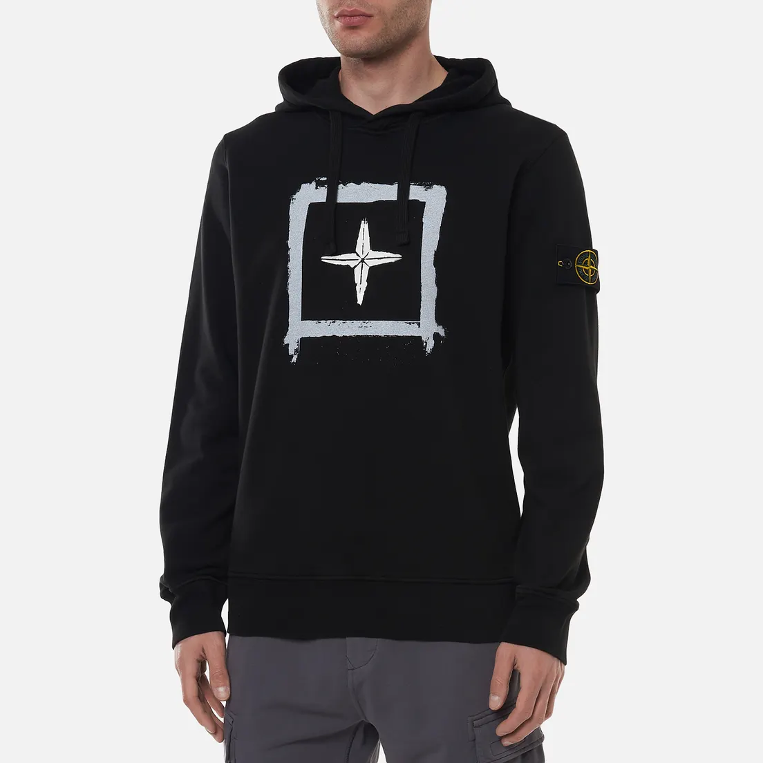 Stone Island Мужская толстовка Stencil Print