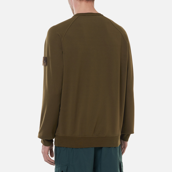 Мужская толстовка Stone Island Ghost Piece Crew Neck Stretch Fleece Military Green