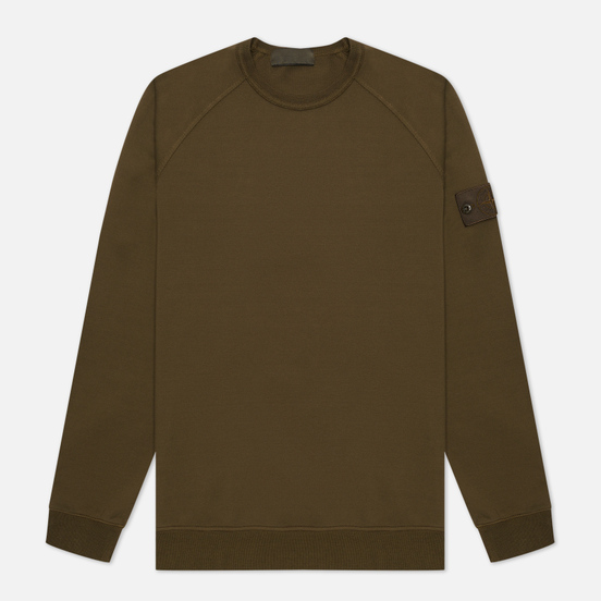 Мужская толстовка Stone Island Ghost Piece Crew Neck Stretch Fleece Military Green