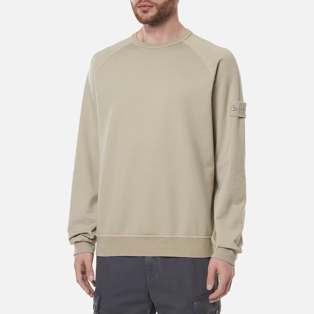 Stone Island Мужская толстовка Ghost Piece Crew Neck Stretch Fleece