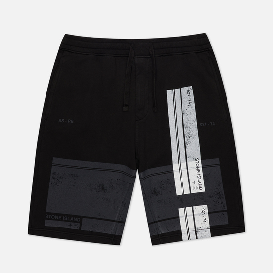 Мужские шорты Stone Island Block Bermuda Cotton Fleece Black