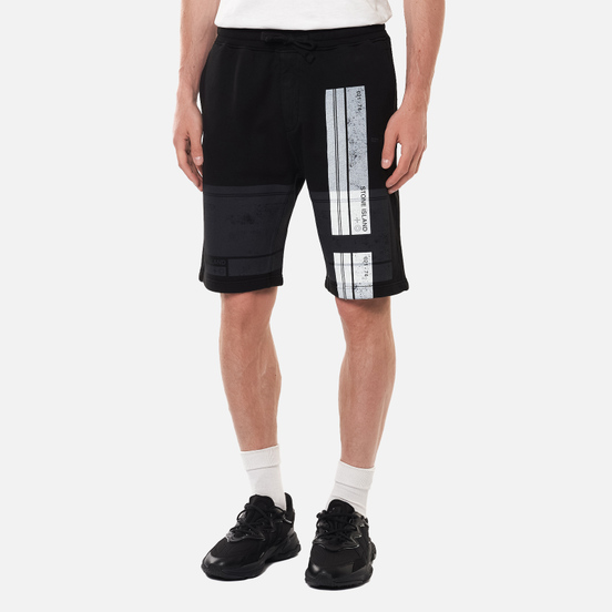 Мужские шорты Stone Island Block Bermuda Cotton Fleece Black